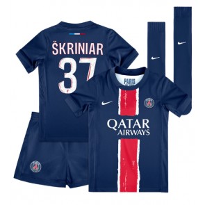 Paris Saint-Germain Milan Skriniar #37 Domaci Dres za Dječji 2024-25 Kratak Rukavima (+ kratke hlače)